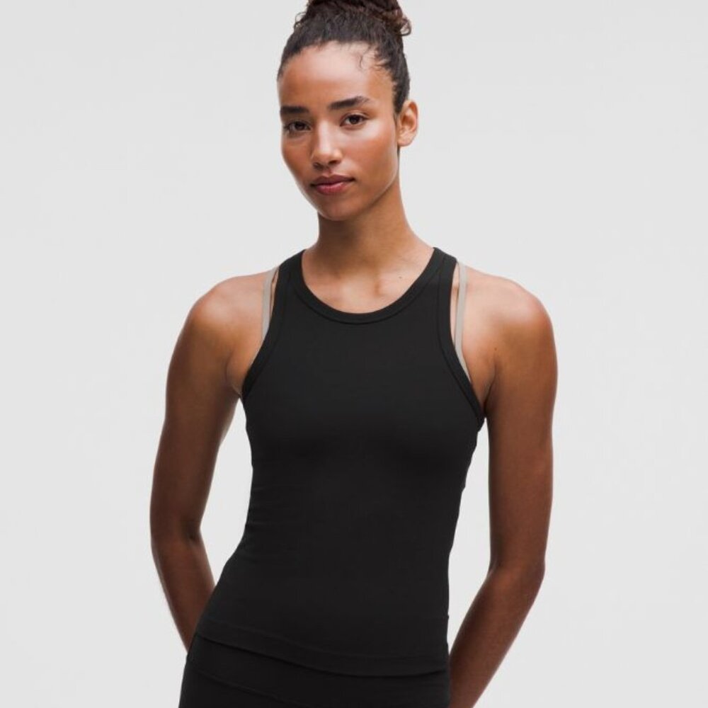 EUC Size 4 lululemon Align™ Waist-Length Racerback Tank Top in Black